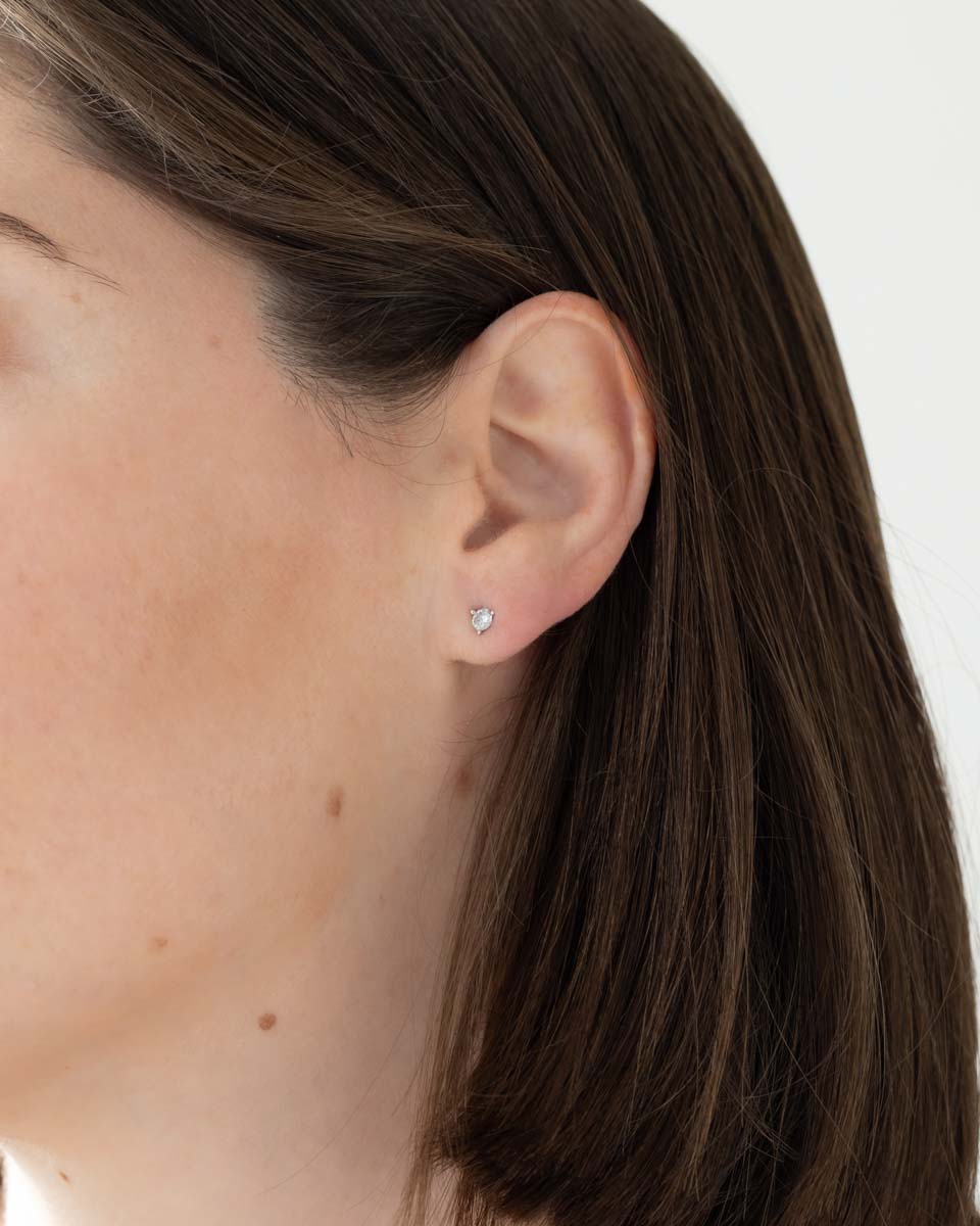 diamond mini stud earrings