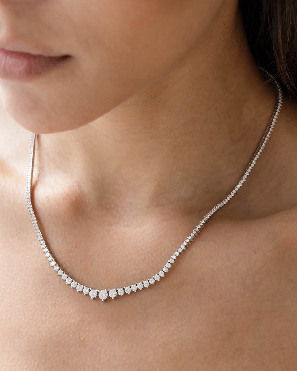 diamond riviera tennis necklace