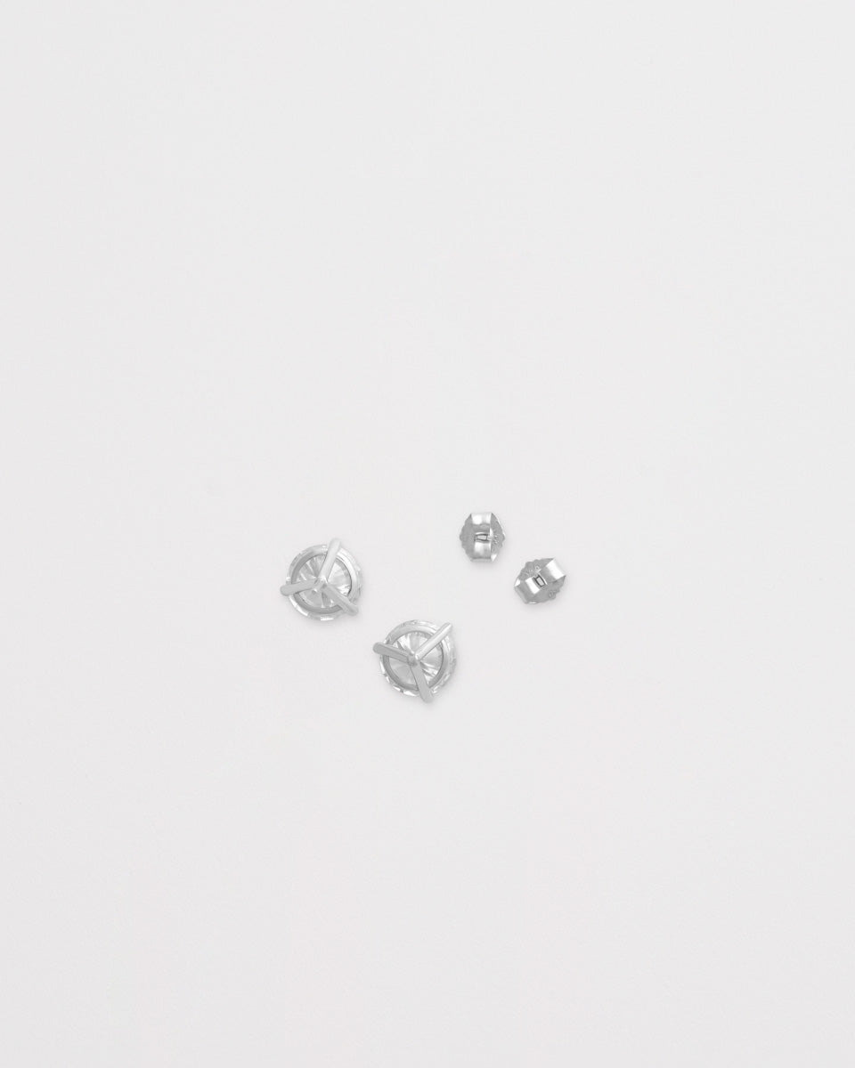 diamond martini stud earrings