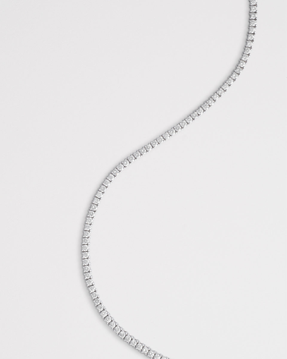 classic diamond tennis necklace