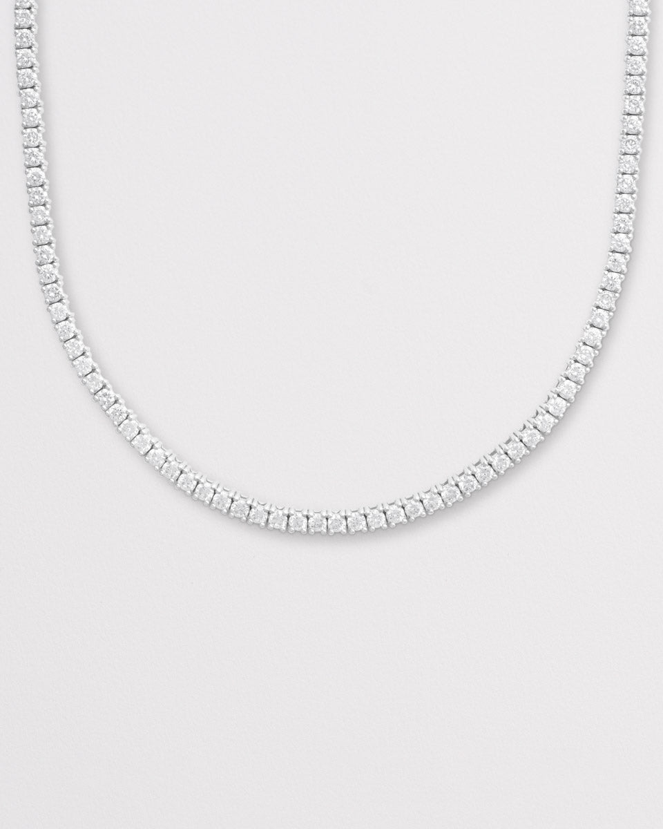 classic diamond tennis necklace