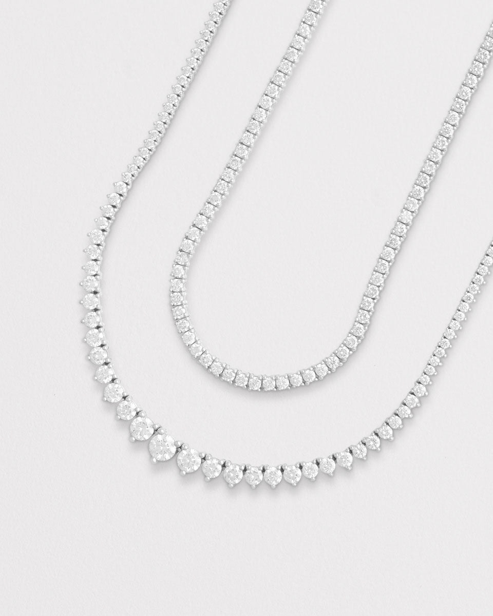 classic diamond tennis necklace